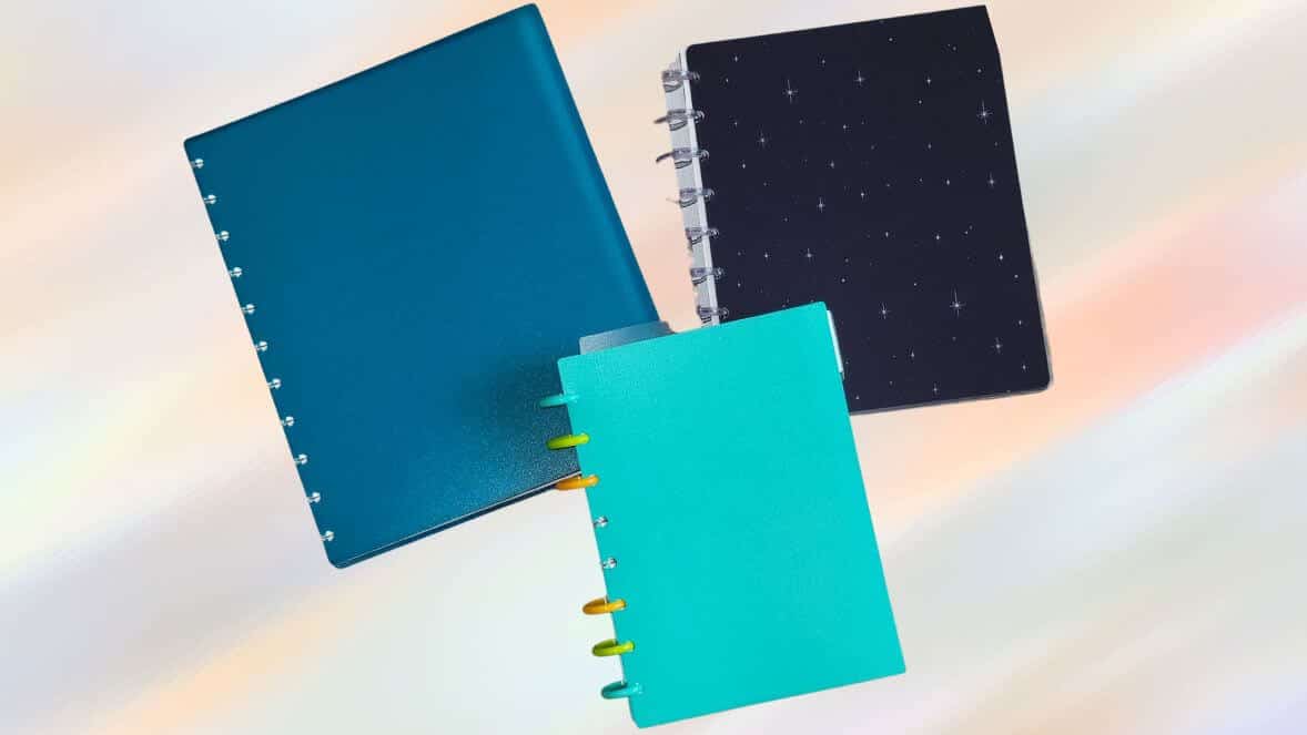Big Happy Planner, Classic Happy Planner and Midsize Talia disc planner.