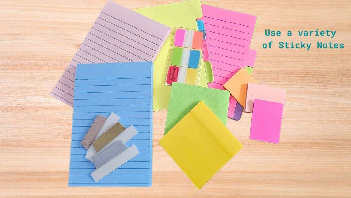 Post-it Notes or Sticky Notes come in many styles.