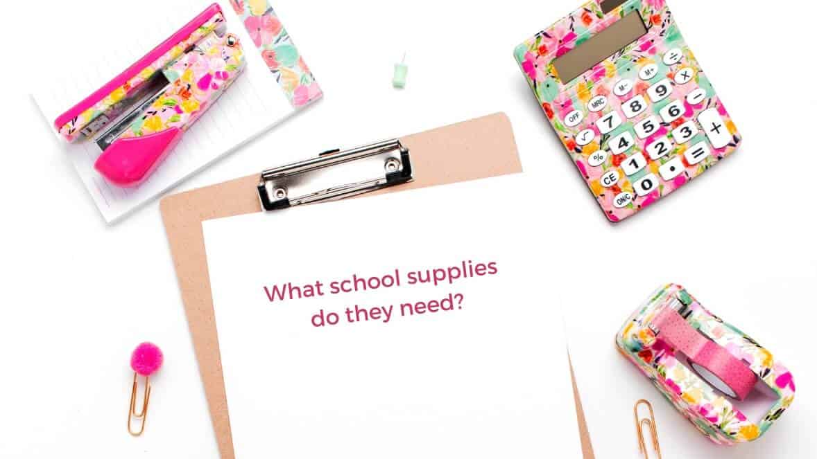 School Checklist - Supplies