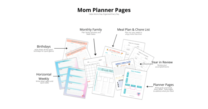 Mom Planner Pages
