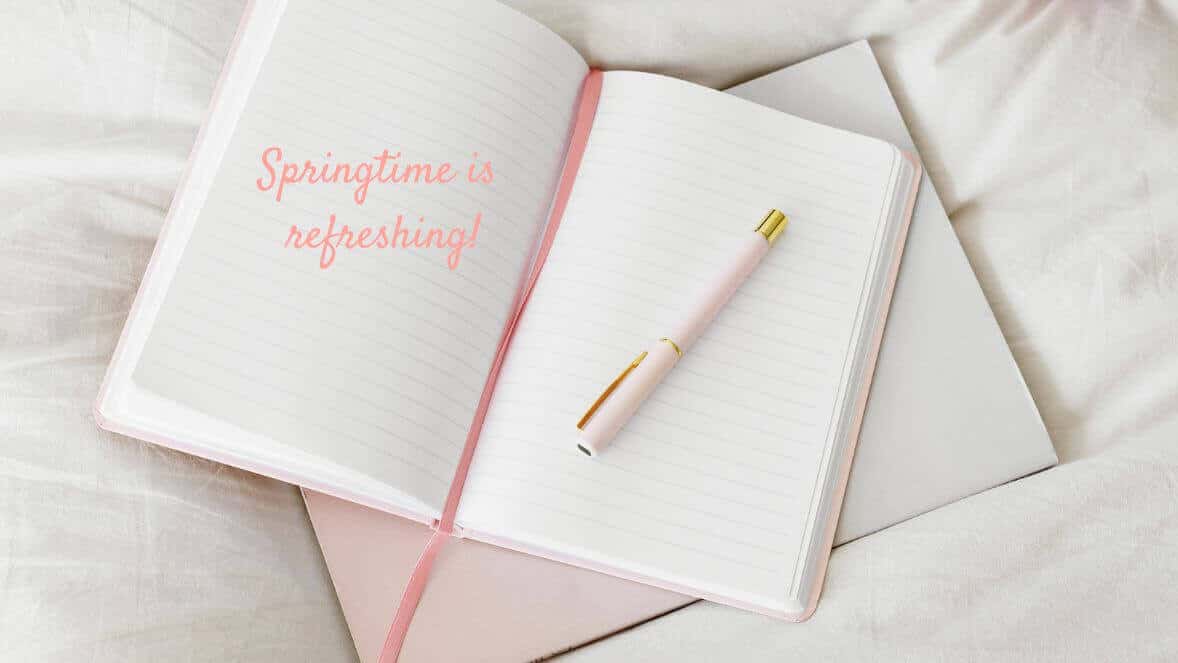 Spring journaling allows reflection on goals and habits.