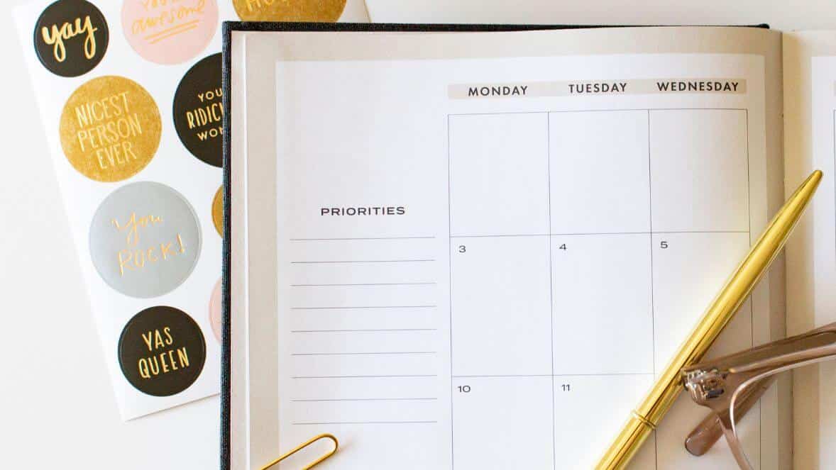 Use a planner for organizing life, family and home.