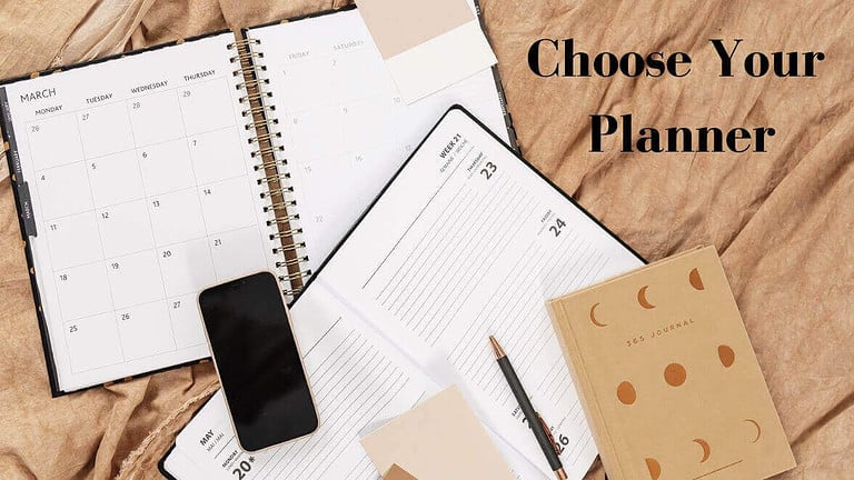 Choose your New year planner.